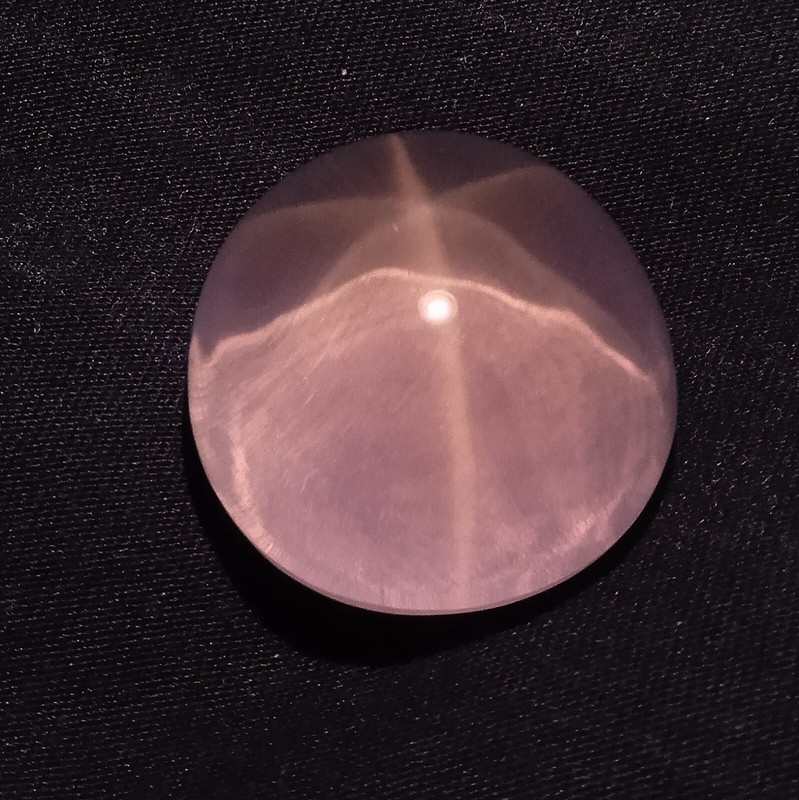 169 Carat Natural Top Quality Rose Quartz 6 Ray Star Round Shape Cabochon Gems gallery