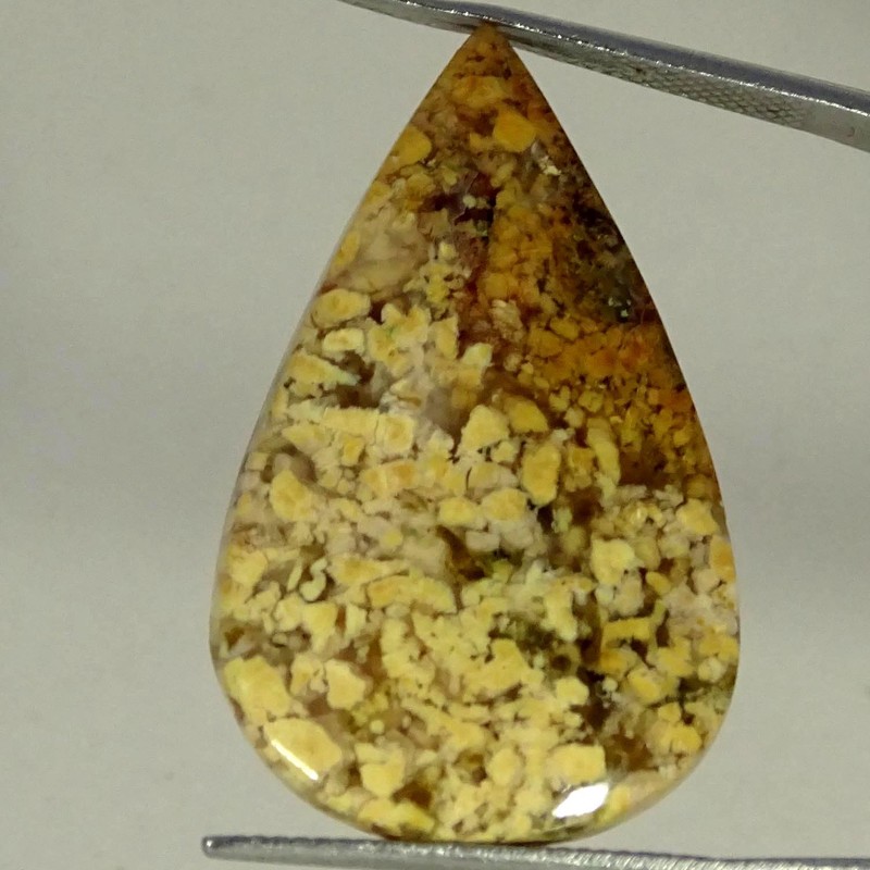 20.30Cts Royal Natural Boram Agate Pear Cabochon Gemstone 21X34X5MM