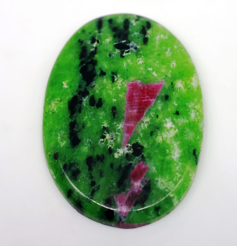 65 Ct 5X29X42 mm Natural Sapphire Ruby Zoisite Oval Cabochon Gemstone KU-172