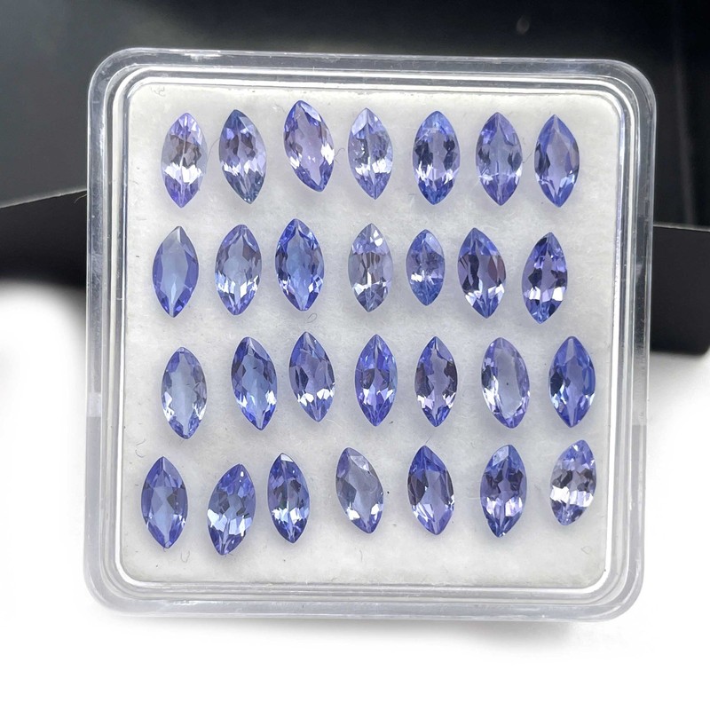 Natural Tanzanite Marquise Faceted Cut Loose Gemstone Lot 18 Pcs 3×6 mm 4 CT