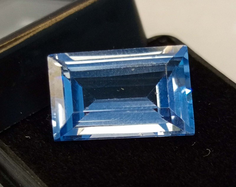 Blue Aquamarine Baguette Cut 8-10 Ct Natural Certified Loose Gemstone RK290 gallery