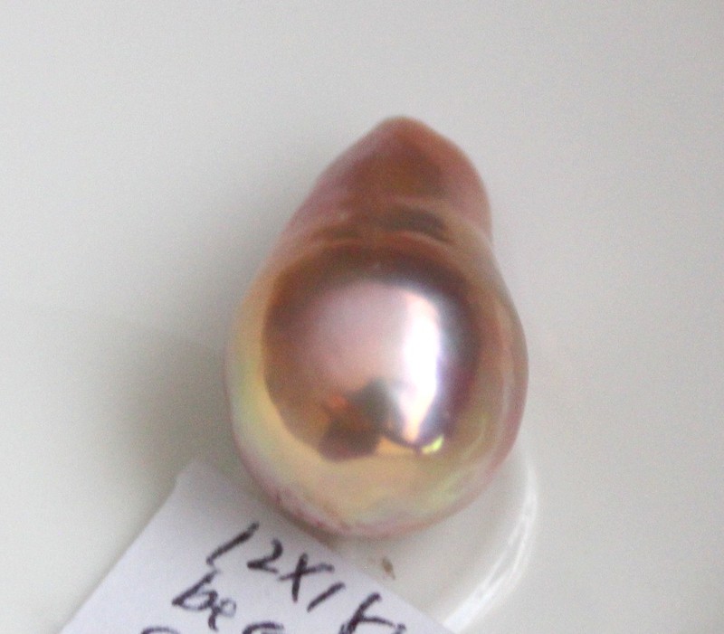18×12mm Amazing Lustre Japanese kasumi pearls half hole drilled gallery
