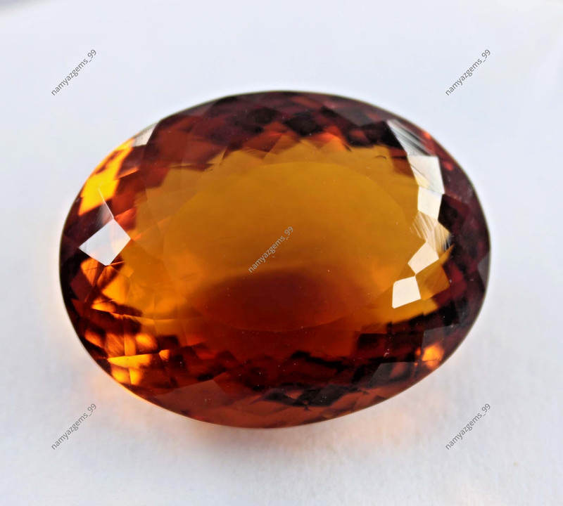 80 Ct AAAAA Natural Brazilian Oval Cut Imperial Topaz Certified Loose Gemstone