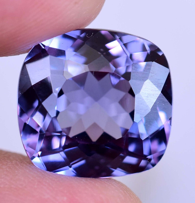 Natural Musgravite 14.40 Ct Gray Purple IF Cushion Certified Loose Gemstone