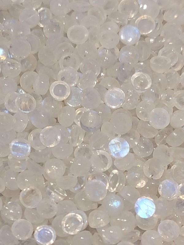 6 MM RAINBOW MOONSTONE Cabochon BIG Lot 50 Pcs ! gallery