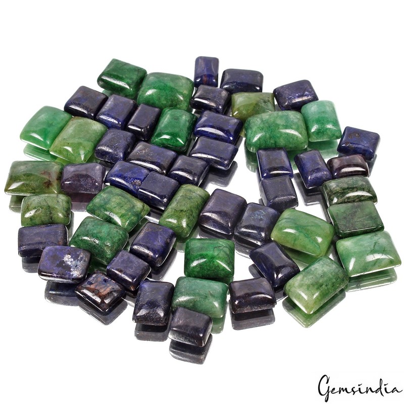 51 Pcs Natural Sapphire Emerald Mix Cabochon Loose 11-21mm Gemstones Lot~ 740 Ct gallery