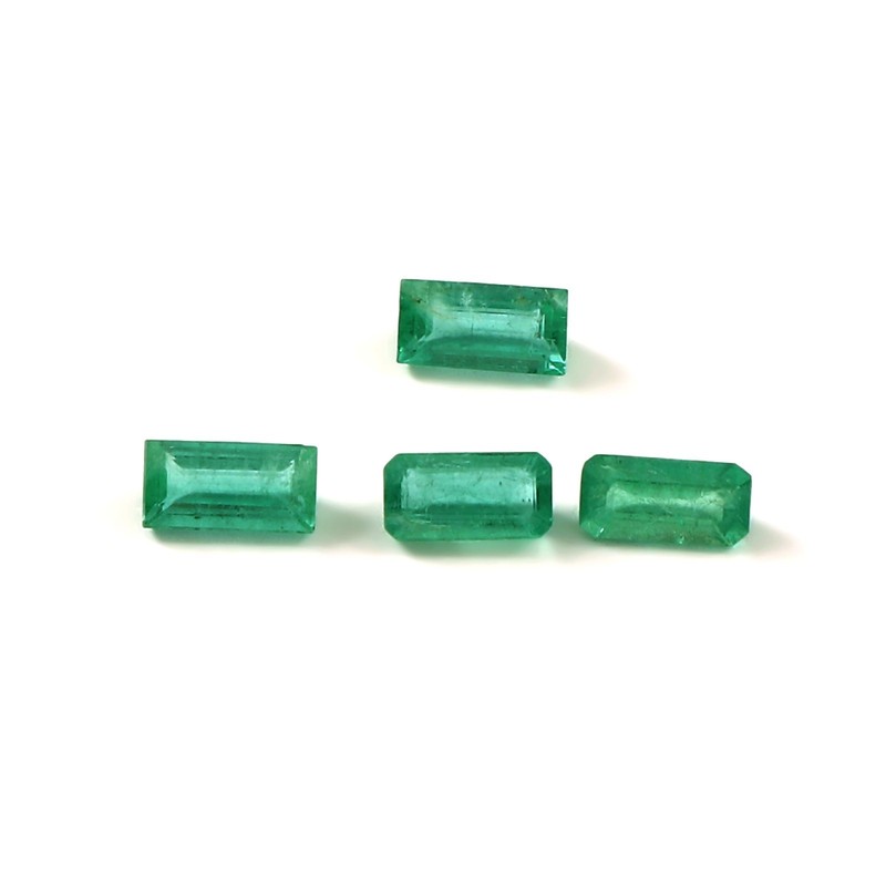 Genuine Zambian Natural Emerald Lot 1.45 Ct Baguette Cut 3x6MM Loose Gemstones