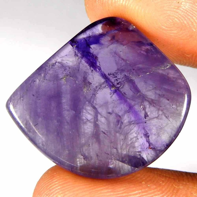 23.25Cts100%Natural Blue Amethyst Agate Fancy Cabochon Loose Gemstone gallery