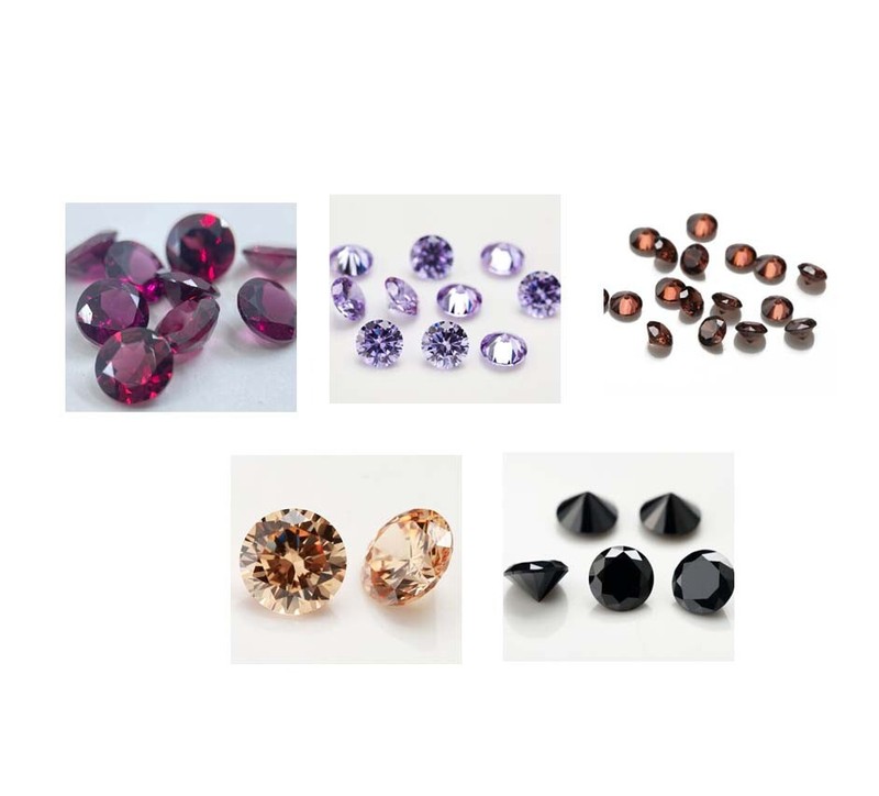 05 Colors Natural Certified Faceted cubic zirconia MM Size Zircon Loose Gemstone