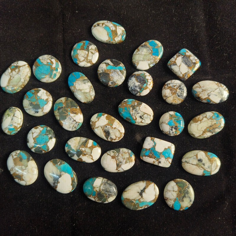 [WHOLESALE] BLUE ROSE BUFFALO COPPER TURQUOISE GOOD QUALITY STONE FREE FORM LOT gallery