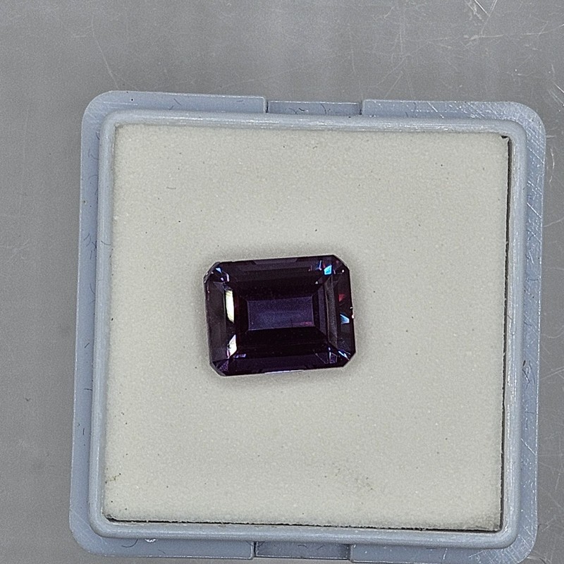 JTV 2.05 Carat Color Change Emerald Cut Alexandrite Synthetic Blue To Red Gems gallery
