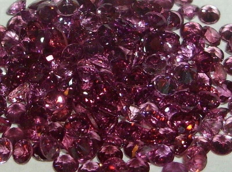 RHODOLITE GARNET RED PURPLE ROUND CUT GEM AFRICAN NATURAL GENUINE FACETED NICE gallery