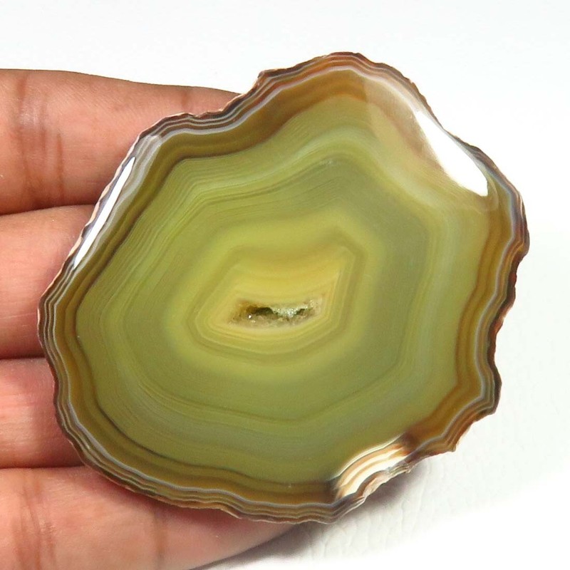 Brown Slice Geode Cabochon 61×50 mm Natural Slice Agate Gemstone 153 Cts BS-1166