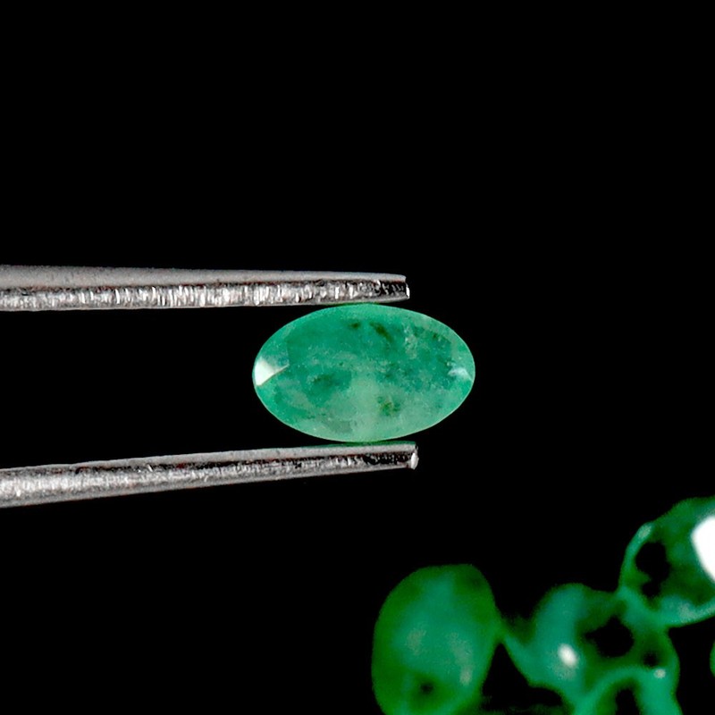 Oval Cut Natural Unheated Green Emerald Brazil 20pcs 4.78ct 5x3mm Lot Gemstone gallery