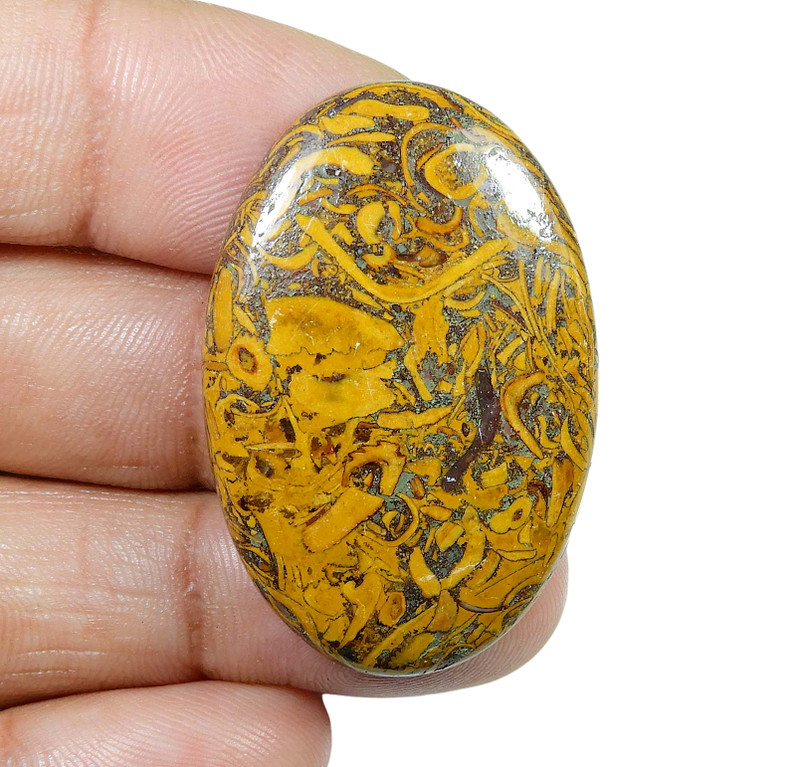 50 Cts. Natural Mariam Jasper Loose Cabochon Oval Gemstone 39x26x06 mm MI19-14