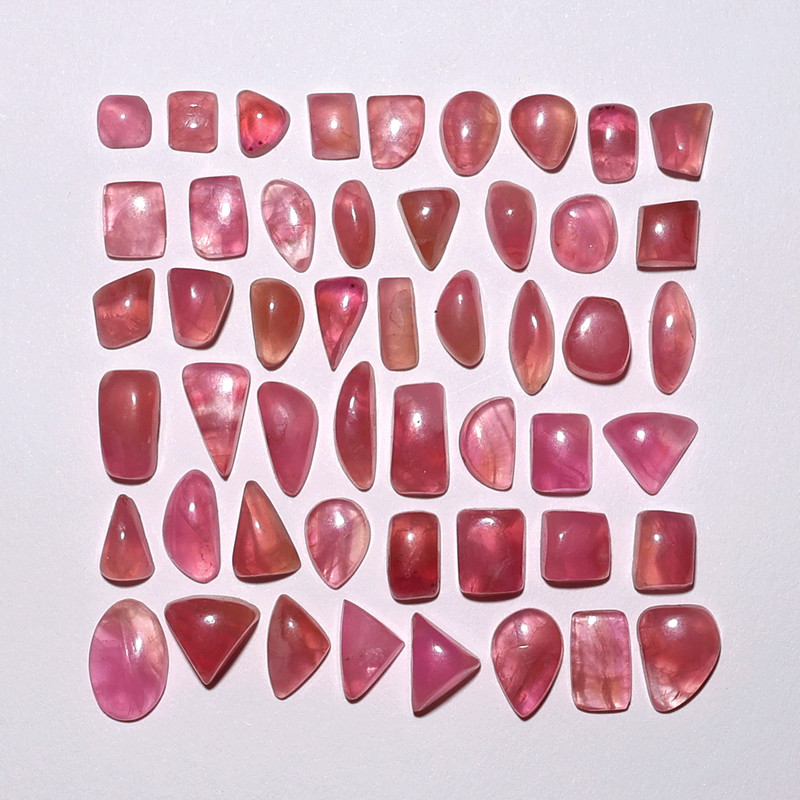Rose Spectrum – 50 PC Natural Cobalt Calcite AAA Grade 5mm-13mm Cabochons Parcel