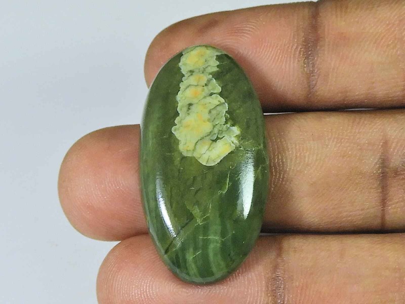18X35X05MM Natural Jasper Oval Shape Healing Cabochon Loose Gemstone 32Cts.