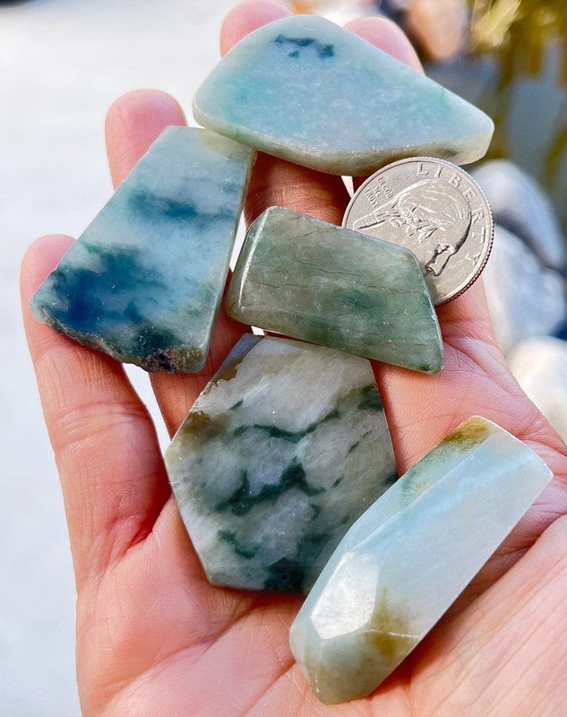Authentic Burmese Polished Jadeite make Cabochon Pendants 323ct