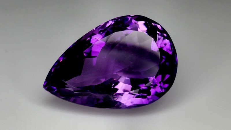 21.20Carats Natural Amazing Amethyst Pear Shape Gemstone IGCAma74