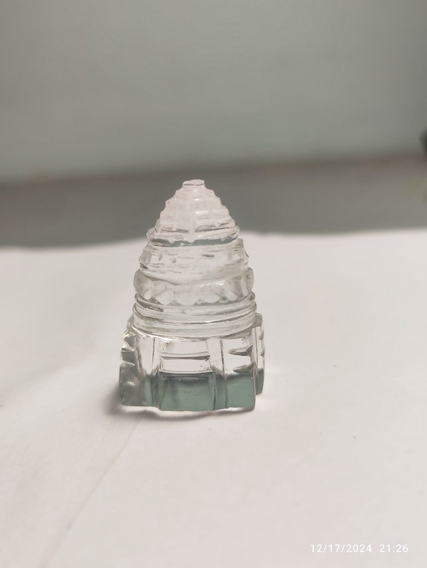 Fancy Carved Clear Crystal Quartz Castle 30mm , 89 carats gallery