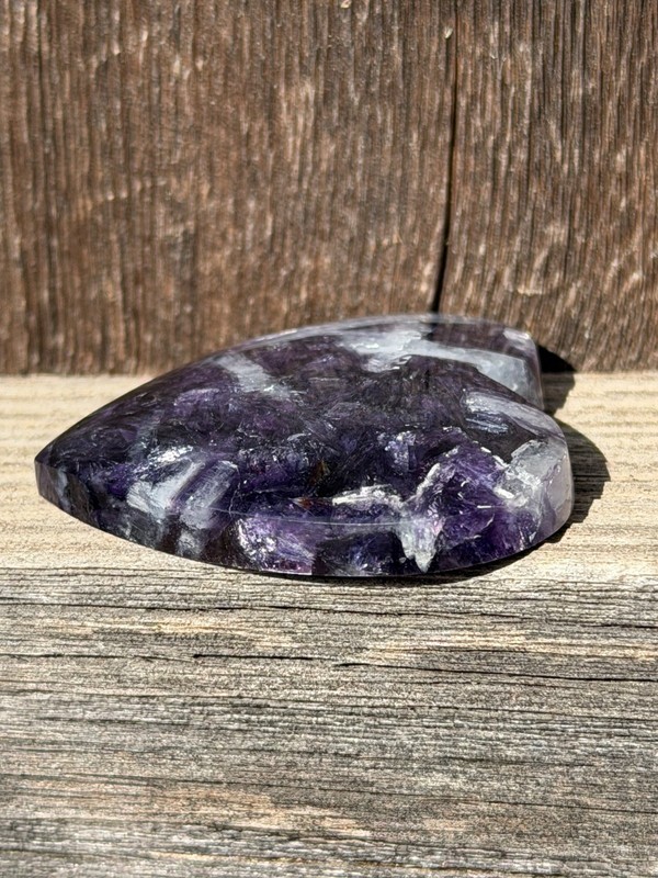 Lepidolite Gem Heart Cabochon gallery