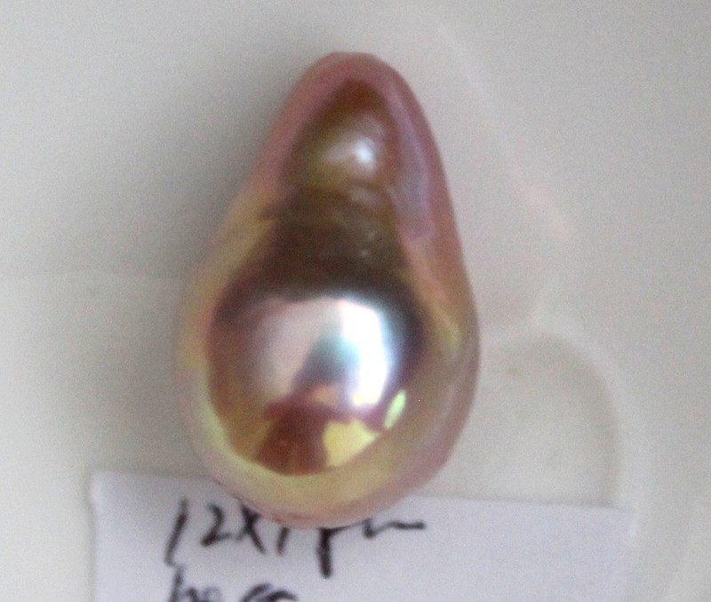 18×12mm Amazing Lustre Japanese kasumi pearls half hole drilled