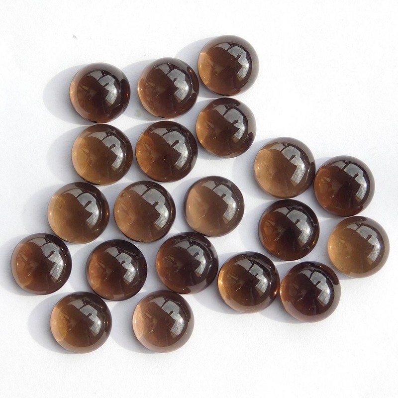 Smoky Quartz Round Cabochon 5mm To 20mm Natural Loose Gemstone