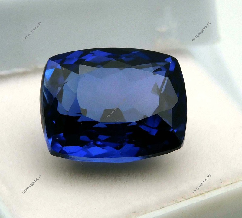 11.00 Ct Genuine Natural Blue Tanzanite Cushion Cut Certified Loose Gemstone gallery