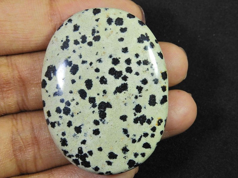 31X42MM Natural Dalmation Jasper Oval Gemstone Crystal loose Cabochon 66Cts q594 gallery