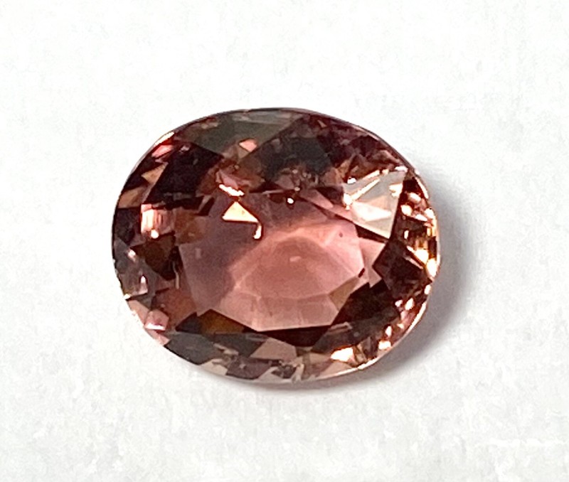 Certified 2.33ct 9x8mm Oval Facet Pink Orange Tourmaline Transparent Loose gallery