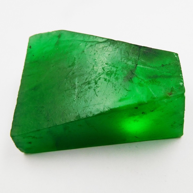 336 Ct Natural Green Emerald Rough Uncut | Certified Jewelry Making Gemstone