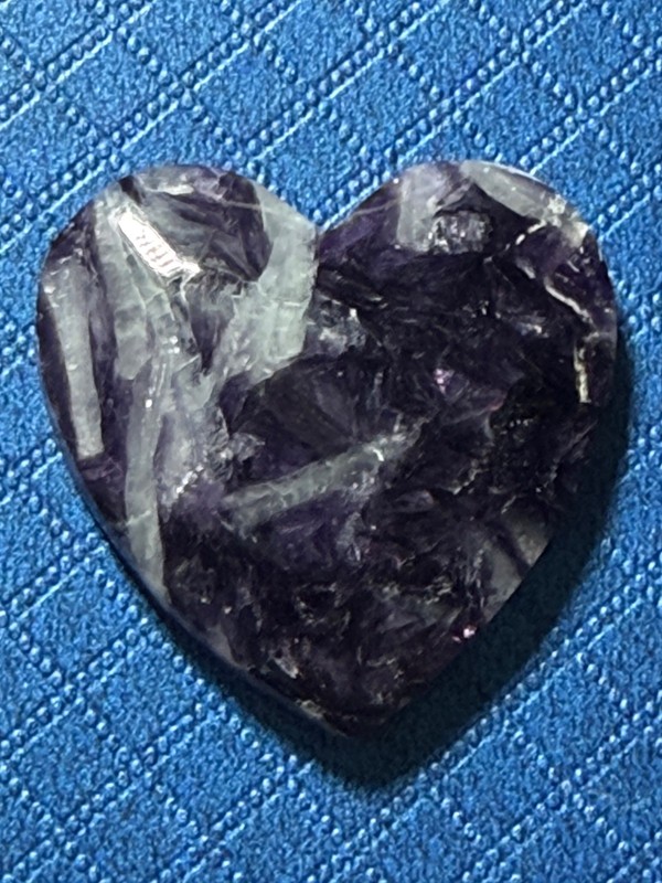 Lepidolite Gem Heart Cabochon gallery
