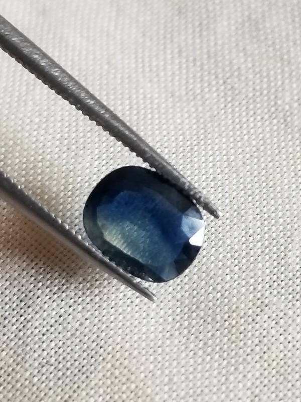 AIG Certified 1.01 Ct Natural Blue Sapphire Gemstone for engagement Ring gallery