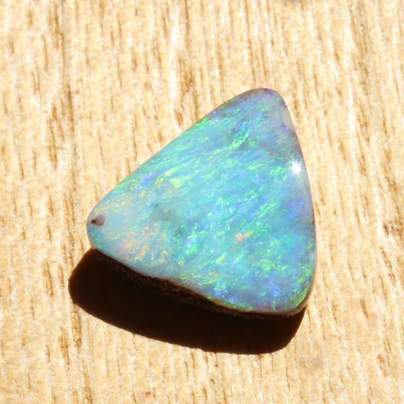 Boulder opal 6.58ct 14 x 13.9mm Australian opal natural solid loose unset stone gallery