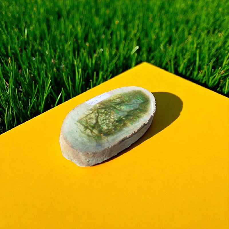 Natural Rough Nephrite Jade Stone – Raw Nephrite – Green Jade Slab – 385 Grams gallery