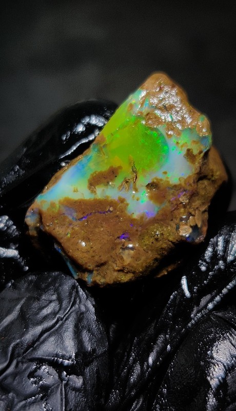 50 ct Natural Ethiopian Welo Opal Rough Premium Multicolor Fire Loose Gemstone