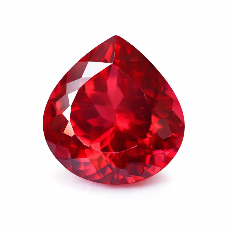RARE Pear Cut 15 Ct NATURAL Red Ruby CERTIFIED Loose Gemstone For Birthday Gift gallery