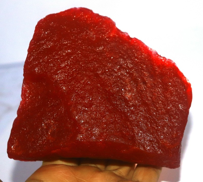 DYED 2566 Ct Certified Natural African Red Ruby Big Gemstone Rough NJ1078