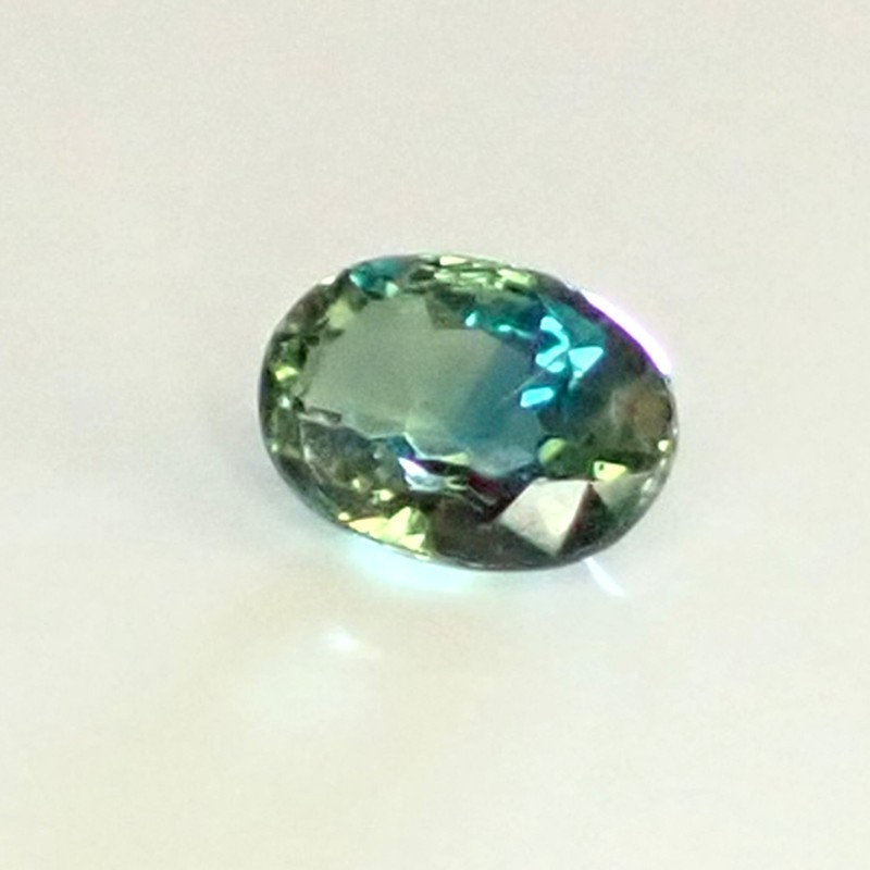 0.45ct Oval 5.2x3.7mm Green-Blue Natural Australian Parti Sapphire Rare Gemstone gallery