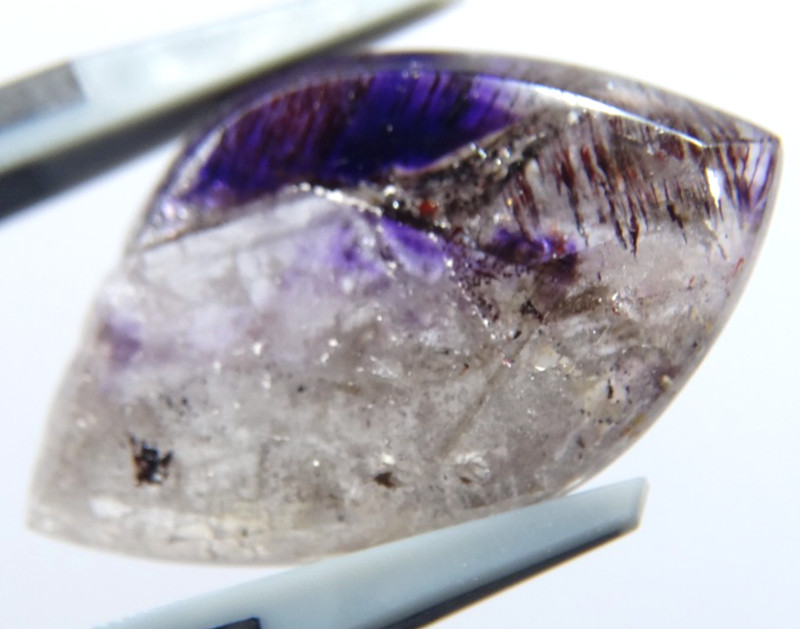 IP25 Super Seven melody stone amethyst bicolor 10.11ct 15x24x4mm free form gallery