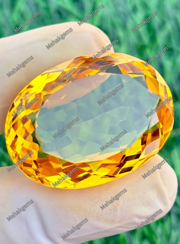 84 Ct Golden Citrine Oval Gemstone for Jewelry Making November Birthstone