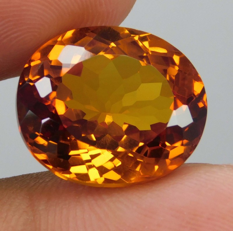 20.40 Ct Natural Orange Sapphire Certified Loose Gemstone Top Quality AAA
