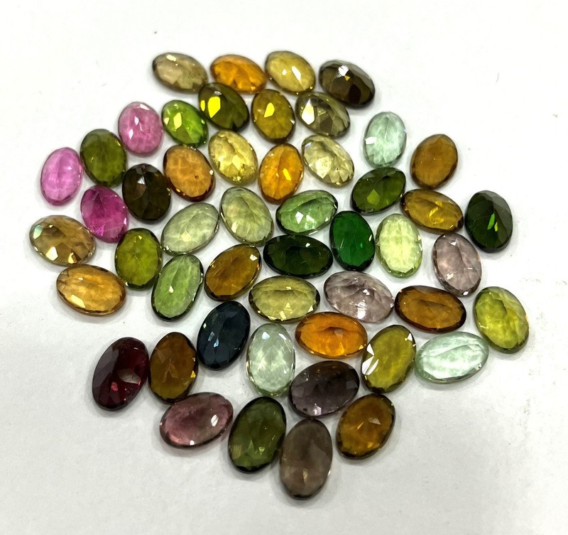 Natural Loose Gemstone Oval Cut Multi Tourmaline For Making All Type Jewelry gallery