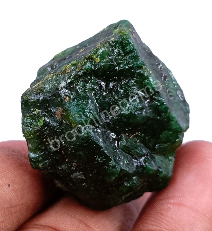 150-170 CT Natural Green Emerald Uncut Rough Dyed Certified Loose Gemstone 25AIN