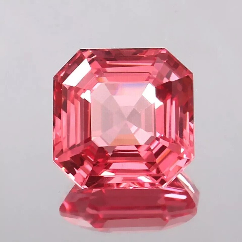 Certified Padparadscha Sapphire 18-20 Ct Natural Asscher Cut Loose Gemstone