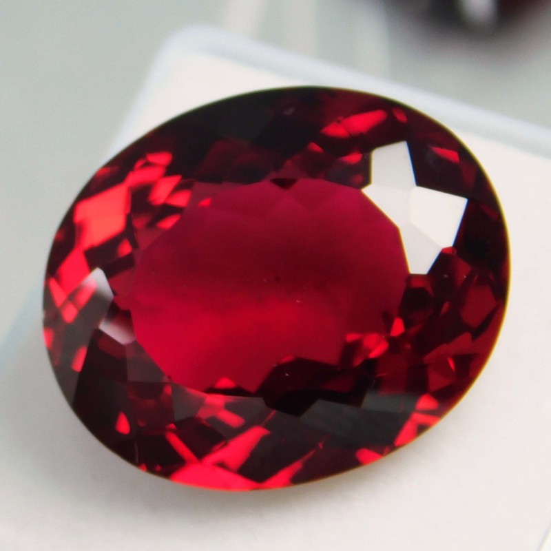 24.20 CT. Natural FLAWLESS Mozambique Red Ruby OVAL Cut Gemstone Certified