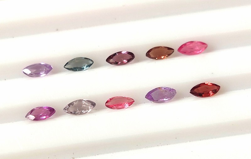 Natural Spinel 4X2 mm Marquise Multi Color Untreated Faceted Gemstone 10 Pieces gallery
