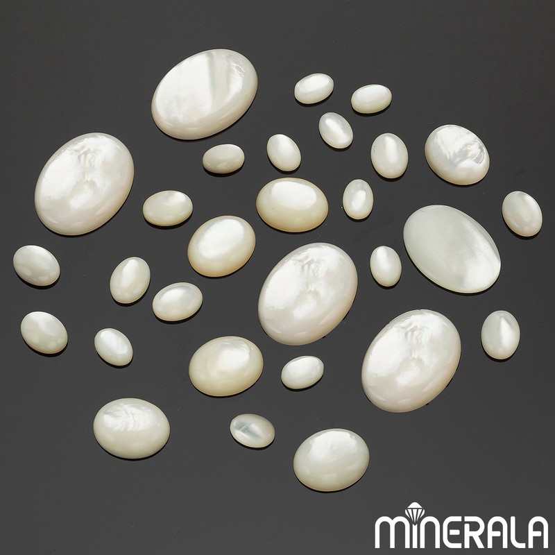 NATURAL FRESHWATER MOTHER OF PEARL SHELL 3x5mm-30x40mm OVAL CABOCHON WP001D2
