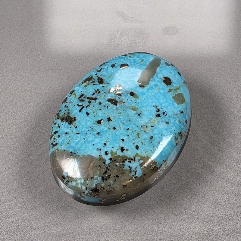 Kingman turquoise cabochon, tricolor (calico) pattern, 30.76 carats, #C05 gallery