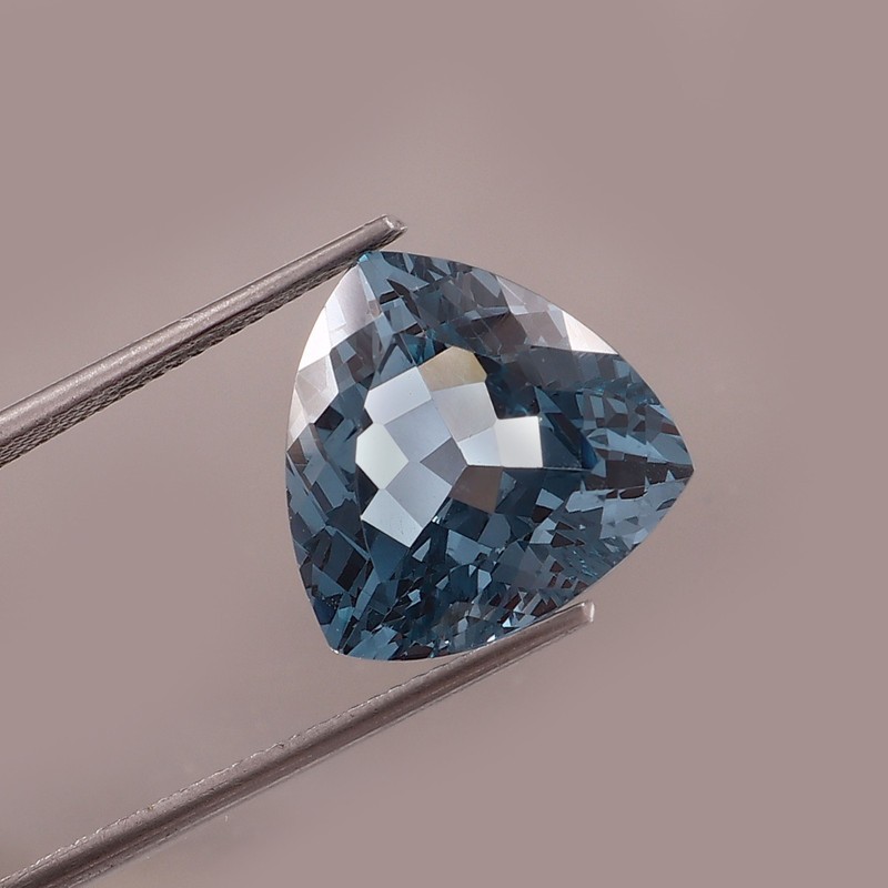 A++ Trillion Cut Indicolite Tourmaline Loose Stone, 10x10mm Gemstone gallery
